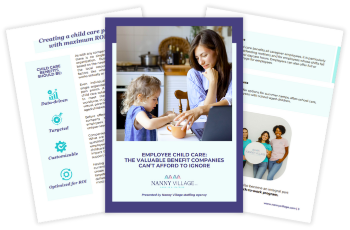 Case study Nanny Village corporate child care MOCKUP